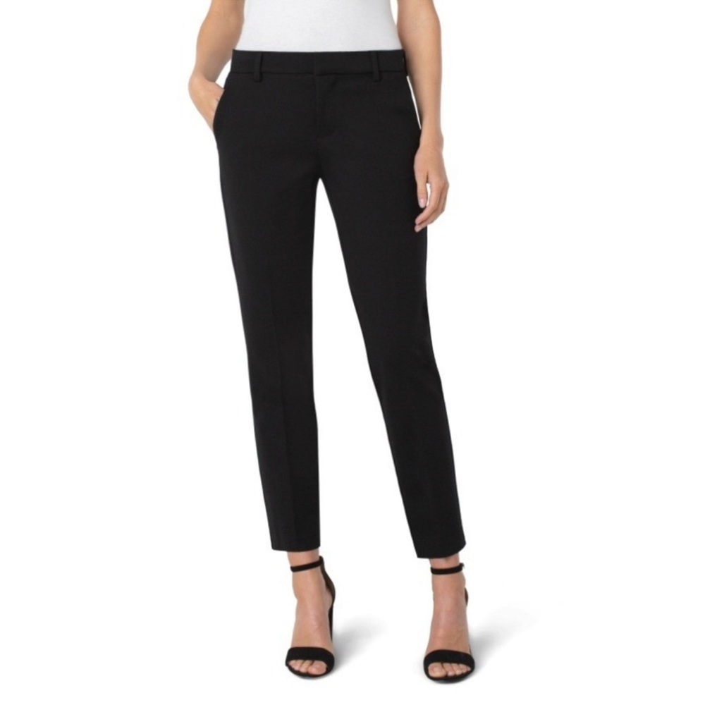 Liverpool Los Angeles Kelsey Trouser Black Straight-Leg Dress Pants NWT Sz 10/30
